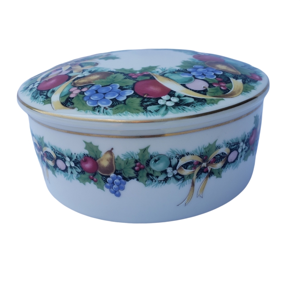 Mikasa Christmas Bouquet Trinket Jewelry Box Candy